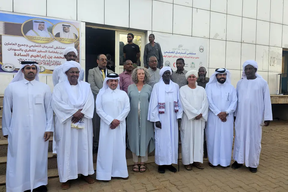 صورة تجمع السفير القطري ورئيس بعثة الأمم المتحدة